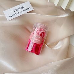 Barrel-packed pink - 30 pieces set Ensemble de cravates à cheveux arc-en-ciel de bonbons colorés - accessoires pour cheveux de jolies filles