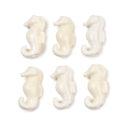 Бежевый Фарфоровые бусины ручной работы, морской конек, яркие глазированный фарфор, бежевые, 18~19x9.5~10x6 мм, отверстие : 2 мм