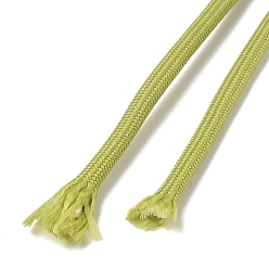 Olive Drab Polycotton Braided Cord with Inner Core, Round, for Shoe Lace Cord, Keychain Lanyard, Rope Bracelets Making, Olive Drab, 5mm, about 90~100 yards/bundle