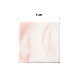 Розовый Фарфоровые восковые коврики, для сургучной печати, квадратный, туманная роза, 90x5 мм