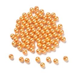 Оранжевый Оболочка жемчуг, половина пробурено бисера, полированный, круглые, оранжевые, 6 мм, отверстие : 1 мм