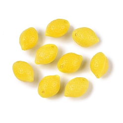 Желтый Стеклянные бусины, лимон, желтые, 14x10x9 мм, отверстие : 0.7~1 мм