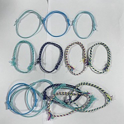 (52) Непрозрачная лаванда 14шт 7 цвета хлопковый шнур браслет набор для мужчин и женщин, разноцветные, 5-1/8~11-3/8 дюйм (13~29 см), 2 шт / цвет