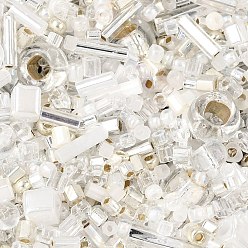 Прозрачный Смесь бисера миюки, японский бисер, разнообразные, прозрачные, 1~9x1.5~2 мм, отверстие : 0.5~1 мм