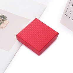 Красный Картонные бумажные коробки, подарочная упаковка, квадратный, красные, 8.5x8.5x2.5 см
