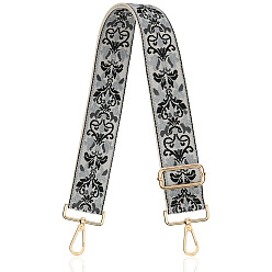 Slate Gray Ethnic Style Embroidered Adjustable Strap Accessory, Slate Gray, 130x5cm