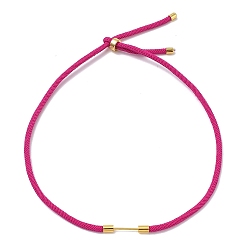 Violet Adjustable Nylon Cord Necklace Making, with Brass Beadable Bar, Golden, Violet, 18.11x0.16 inch(46x0.4cm)