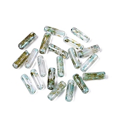 Цвет Оливы Прозрачные стеклянные бусины Пикассо, оливковый, 13x4 мм, отверстие : 0.9~1 мм, Около 1125 шт / фунт