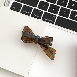 5# Blue-Brown Cute Butterfly Bow Acetate Hairpin Side Clip - Lovely, Duckbill Hair Accessories.