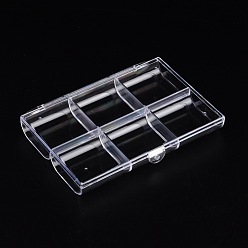 Clear Plastic Bead Storage Containers, Clear, 18.1x12.2x2.5cm