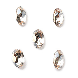 Золотая Тень K 9 кабошоны из стеклянного страза, задние и задние, овальные, золотые тени, 4x2.7x2 мм