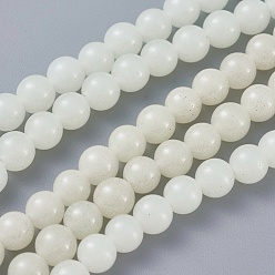 Synthetic Gemstone Synthetic Luminous Stone Beads Strands, Round, 6mm, Hole: 0.8mm, about 68pcs/strand, 14.8 inch(37.7cm)