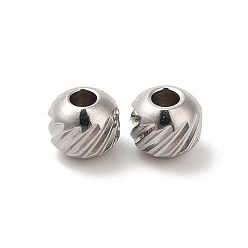 Stainless Steel Color 304 Stainless Steel Bead, Round, Stainless Steel Color, 4mm, Hole: 1.5mm