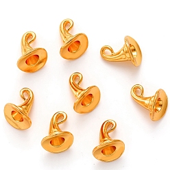 Golden Alloy Charms, Hat, Golden, 11x11mm, Hole: 2mm