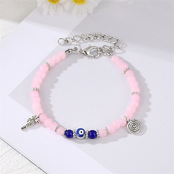 Pink Colorful Pearl Flower Bracelet with Unique Design and Handmade Beads