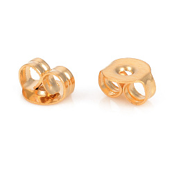 Golden 304 Stainless Steel Ear Nuts, Butterfly Earring Backs for Post Earrings, Golden, 5x4.5x2.5mm, Hole: 1mm