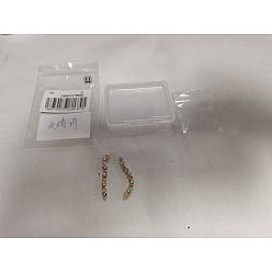 (52) Непрозрачная лаванда 2 шт. 2 цвета латунь инкрустация прозрачным кубическим цирконием эмаль соединительные подвески с изображением сглаза, реальный 18 k позолоченный, стойки покрытие, долговечный, без свинца и без кадмия, разноцветные, 46x4x4 мм, отверстие : 1.2 мм, 1 шт / цвет