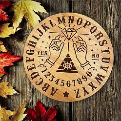 Алмаз Деревянная маятниковая доска, биолокация гадальная доска, для колдовства принадлежности для викканского алтаря, плоско-круглые, алмаз, 150x50 мм