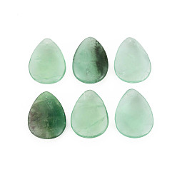 Fluorite Natural Green Fluorite Pendants, teardrop, 34~35.5x24~25x9mm, Hole: 1mm