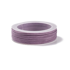 Thistle Braided Nylon Threads, Dyed, Knotting Cord, for Chinese Knotting, Crafts and Jewelry Making, Thistle, 1mm, about 21.87 yards(20m)/roll