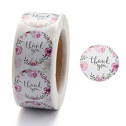 Colorful 1 Inch Thank You Stickers, Adhesive Roll Sticker Labels, for Envelopes, Bubble Mailers and Bags, Colorful, 25mm, 500pcs/roll