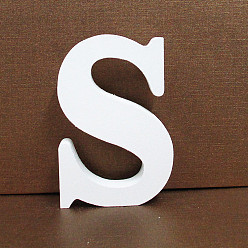 Letter S Letter Wooden Ornaments, for Home Wedding Decoration Shooting Props, Letter.S, 100x100x15mm