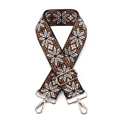 Верблюжий Нейлоновая холщовая сумка с цветочным узором, лямки для сумки, для замены сумочки или сумки через плечо, верблюжие, 75~1450x5 см