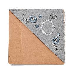 Letter O Embroidery Corner Bookmarks, Personalized Hand Embroidered Bookmark, Flower Felt Triangle Corner Page Marker, for Book Reading Lovers Teachers, Square, Letter.O, 95x95mm