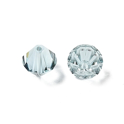 Светло-Голубой Прозрачные имитация австрийского хрусталя k9 стеклянные бусины, граненые, двухконусные, Небесно-голубой, 8x8 мм, отверстие : 1 мм