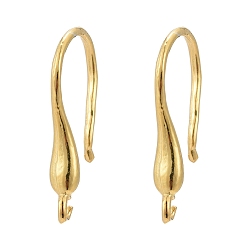 Golden 925 Sterling Silver Earring Hooks, with 925 Stamp, Golden, 16x2.5x2mm, Hole: 1mm, 20 Gauge, Pin: 0.8mm