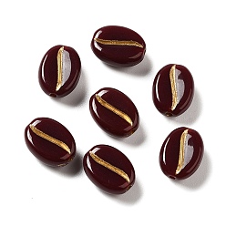 Золотистый Непрозрачные акриловые бусины, овальные, золотые, 10.5x8x5 мм, отверстие : 1.4 мм, о: 1900 шт / 500 г