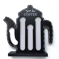 Черный Деревянная стойка для хранения кофейных капсул, демонстрационные украшения, для домашнего офисного стола, чёрные, 300x300x50 мм