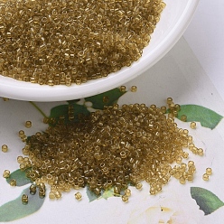 (DB0118) Прозрачный Шафрановый Блеск Бусины miyuki delica, цилиндр, японский бисер, 11/0, (дБ 0118) прозрачный шафрановый глянец, 1.3x1.6 мм, отверстие : 0.8 мм, Около 2000 шт / 10 г