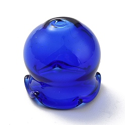 Королевский синий Конус из стеклянных бусин в виде медузы, для изготовления колокольчиков, королевский синий, 16x15x15.5 мм, отверстие : 2.3 мм