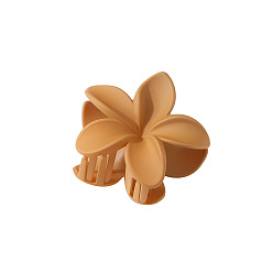 Chocolate Flower Plastic Claw Hair Clips, Hair Accessories for Girl, Chocolate, 80mm