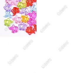 (52) Непрозрачная лаванда 100 шт прозрачные акриловые подвески, слон, разноцветные, 17x20x7.5 мм, отверстие : 3 мм