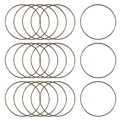 Античная Бронза Латунные соединительные колечки, без никеля , античная бронза, 30x0.7~1 мм