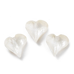 Crystal Glass Rhinestone Cabochons, Point Back & Back Plated, Faceted, Heart, Crystal, 13x12x5mm
