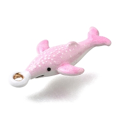 Whale Подвески из эмали и сплава, золотой свет, прелести кита, 23.5x12.5x6 мм, отверстие : 1.4 мм