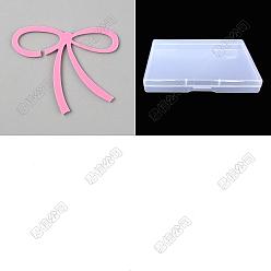 Bowknot 24Шармы из акрилового бокала для вина, розовые, бантом, 51.5x59.5x1.5 мм