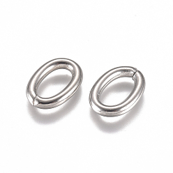 Stainless Steel Color 304 Stainless Steel Jump Rings, Open Jump Rings, Oval, Stainless Steel Color, 12 Gauge, 12x8x2mm, Inner Diameter: 8x4mm