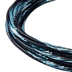 Light Sky Blue Textured Round Aluminum Craft Wire, for Gem Metal Wrap, Jewelry Craft Making, Light Sky Blue, 12 Gauge, 2mm, 5m/roll(16.4 Feet/roll)