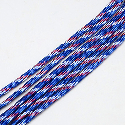 Средно-синий 7 внутренние сердечники веревки из полиэстера и спандекса, для изготовления веревочных браслетов, светло-синий, 4 мм, около 109.36 ярдов (100 м) / пачка, 420~500 г / пачка
