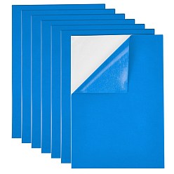 Dodger Blue Sponge EVA Sheet Foam Paper Sets, With Adhesive Back, Antiskid, Rectangle, Dodger Blue, 30x21x0.1cm