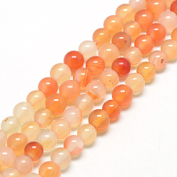 Carnelian Natural Carnelian Beads Strands, Round, 6~6.5mm, Hole: 1mm, about 63pcs/strand, 15.5 inch