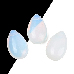 Опал Opalite подвески, слезинки, 28~28.5x18~18.5x6~6.5 мм, отверстие : 2.5~3 мм