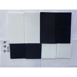 Mixed Color Square & Rectnagle Self Adhesive Polyester & Nylon Hook and Loop Tapes, Mixed Color, 113x100x3.5mm, 4set/color