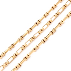 Золотой 304 цепи из нержавеющей стали, несварные, с катушкой, золотые, 5.5x2.5x1.5 мм, около 32.81 футов (10 м) / рулон