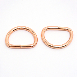 Light Gold Iron D Rings, Buckle Clasps, For Webbing, Strapping Bags, Garment Accessories, Light Gold, 26.5x34x3.8mm