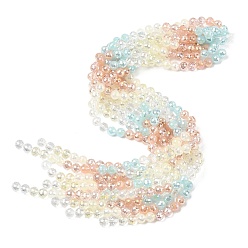 (52) Непрозрачная лаванда Стеклянные бусины с гальваническим покрытием , круглые, граненый(32 граненый), градиент цвета, разноцветные, 8 мм, отверстие : 1.2 мм, около 48 шт / нитка, 13.98'' (35.5 см)